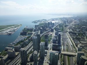 Downtown Toronto as seen from top of CN Tower