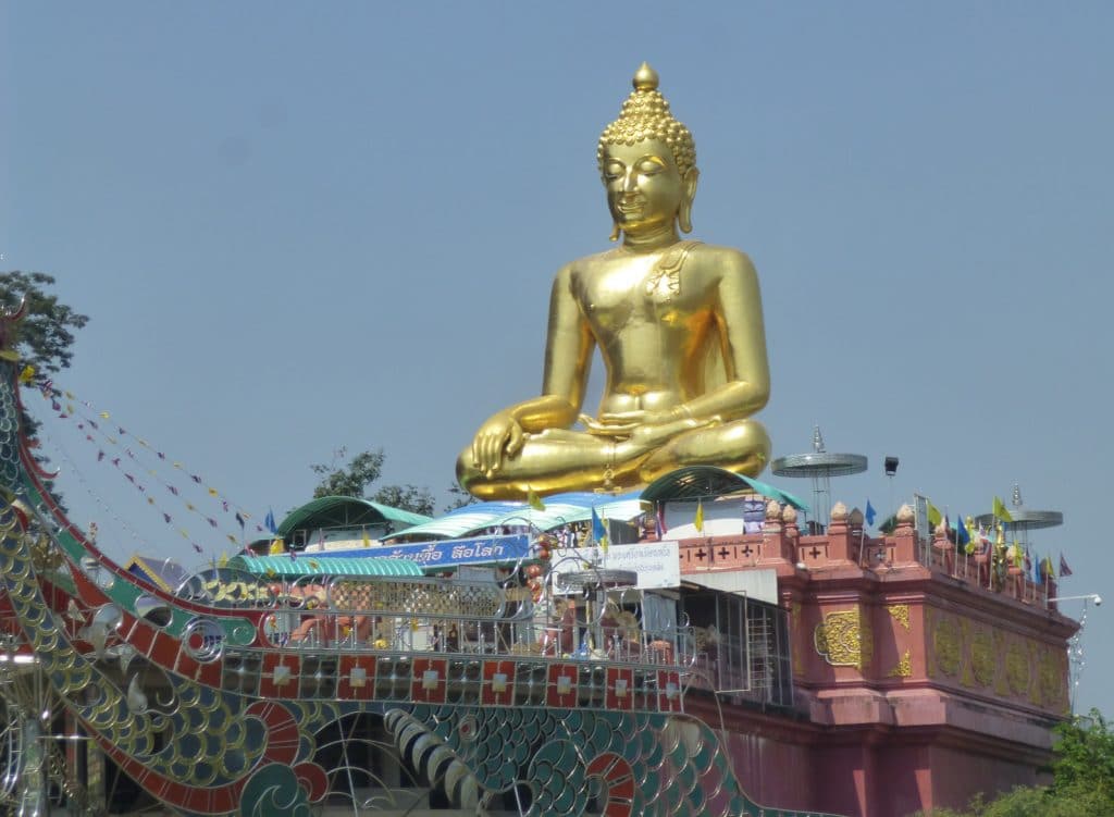 Golden Buddha on the Mekong River