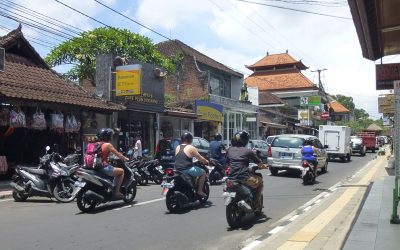 First Motorbike Ride in the Crazy Traffic of Ubud Bali