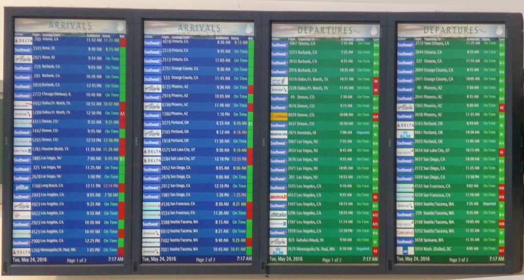 Airport Departure Arrivals Board